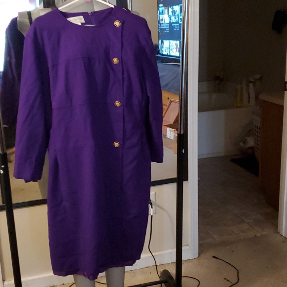 Purple long sleeve dress
